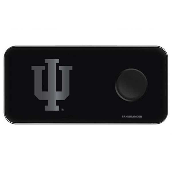 Fan Brander Indiana Hoosiers 3-in-1 Glass Wireless Charging Pad