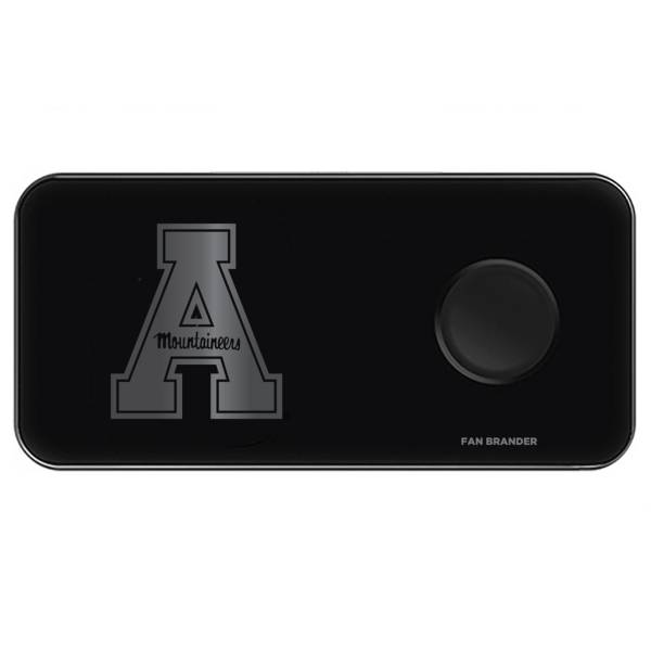 Fan Brander Appalachian State Mountaineers 3-in-1 Glass Wireless Charging Pad