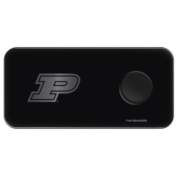 Fan Brander Purdue Boilermakers 3-in-1 Glass Wireless Charging Pad product image