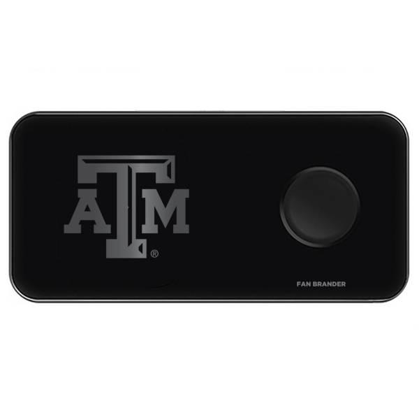 Fan Brander Texas A&M Aggies 3-in-1 Glass Wireless Charging Pad