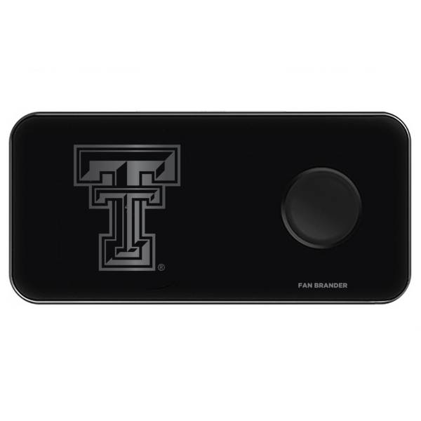 Fan Brander Texas Tech Red Raiders 3-in-1 Glass Wireless Charging Pad