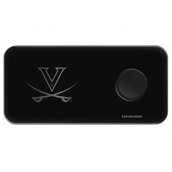 Fan Brander Virginia Cavaliers 3-in-1 Glass Wireless Charging Pad product image