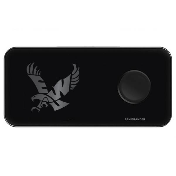 Fan Brander Eastern Washington Eagles 3-in-1 Glass Wireless Charging Pad