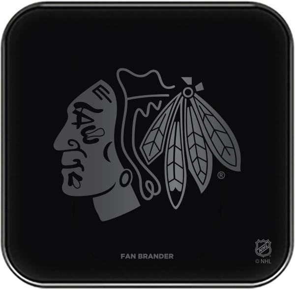 Fan Brander Chicago Blackhawks 3-In-1 Glass Charging Pad