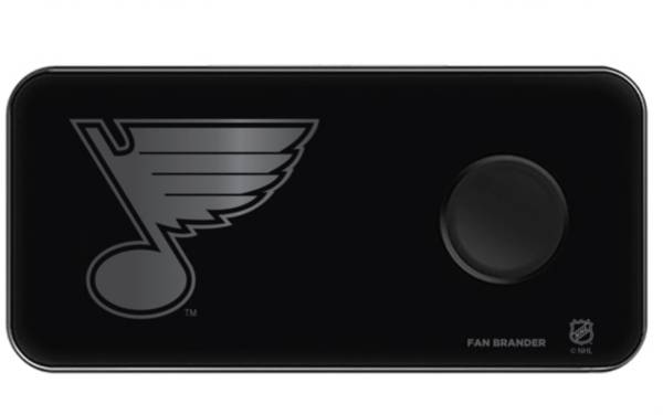 Fan Brander St. Louis Blues 3-In-1 Glass Charging Pad