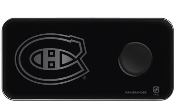 Fan Brander Montreal Canadiens 3-In-1 Glass Charging Pad