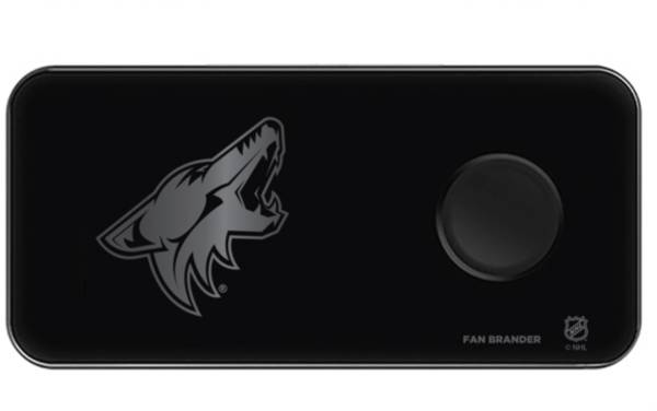 Fan Brander Arizona Coyotes 3-In-1 Glass Charging Pad
