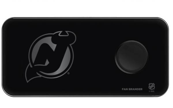 Fan Brander New Jersey Devils 3-In-1 Glass Charging Pad