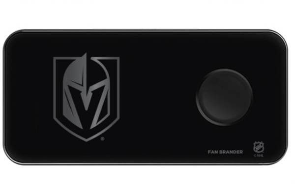 Fan Brander Vegas Golden Knights 3-In-1 Glass Charging Pad