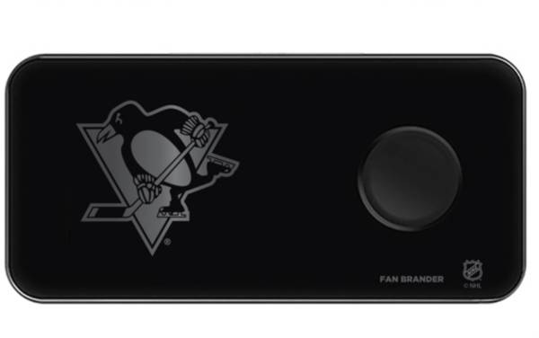 Fan Brander Pittsburgh Penguins 3-In-1 Glass Charging Pad