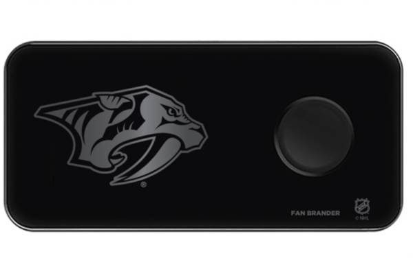 Fan Brander Nashville Predators 3-In-1 Glass Charging Pad