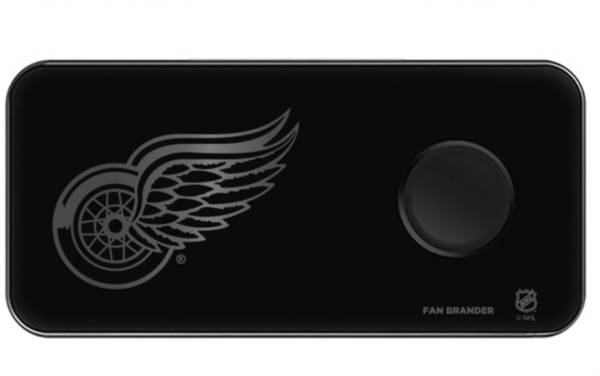 Fan Brander Detroit Red Wings 3-In-1 Glass Charging Pad