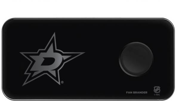 Fan Brander Dallas Stars 3-In-1 Glass Charging Pad