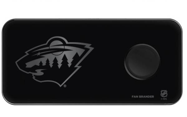 Fan Brander Minnesota Wild 3-In-1 Glass Charging Pad