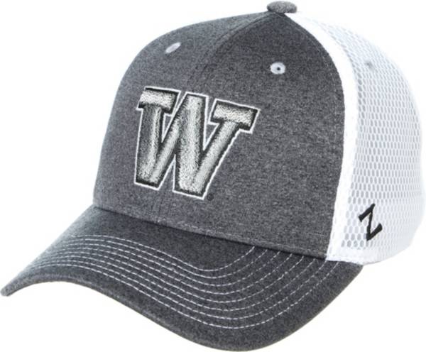 Zephyr Men's Washington Huskies Grey Sugarloaf Fitted Hat