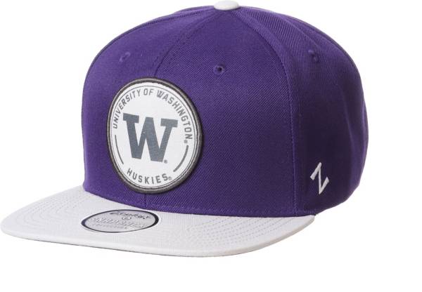 Zephyr Men's Washington Huskies Purple Snapback Adjustable Hat