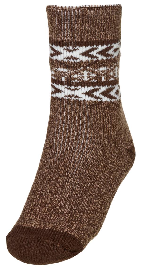 Northeast Outfitters Men's Cozy Cabin Brushed Heather Tribal Print Crew Socks