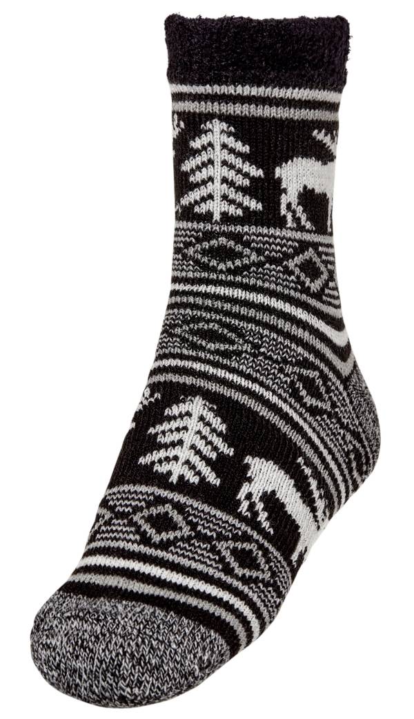 Northeast Outfitters Men's Cozy Cabin Moose Print Crew Socks