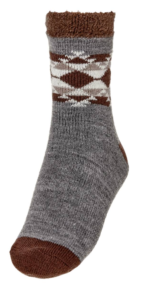 Northeast Outfitters Men's Cozy Cabin Tribal Print Cuffed Crew Socks