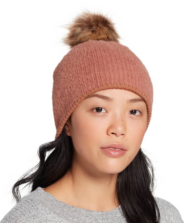 Northeast Outfitters Cozy Brushed Ribbed Fur Pom Hat