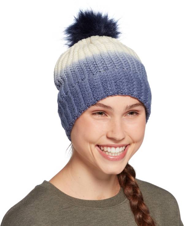 Northeast Outfitters Women's Cozy Cabin Ombre Fur Pom Hat