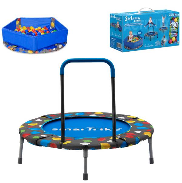 SmarTrike USA Kids' 3-in-1 Folding Activity Center Trampoline