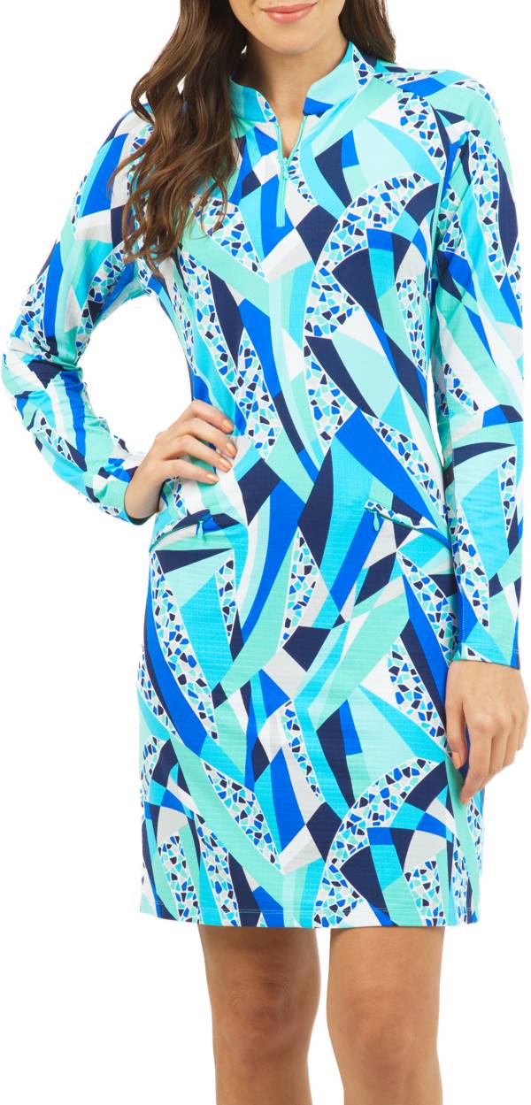 IBKUL Women's Brianna Long Sleeve Mock Neck Golf Dress product image