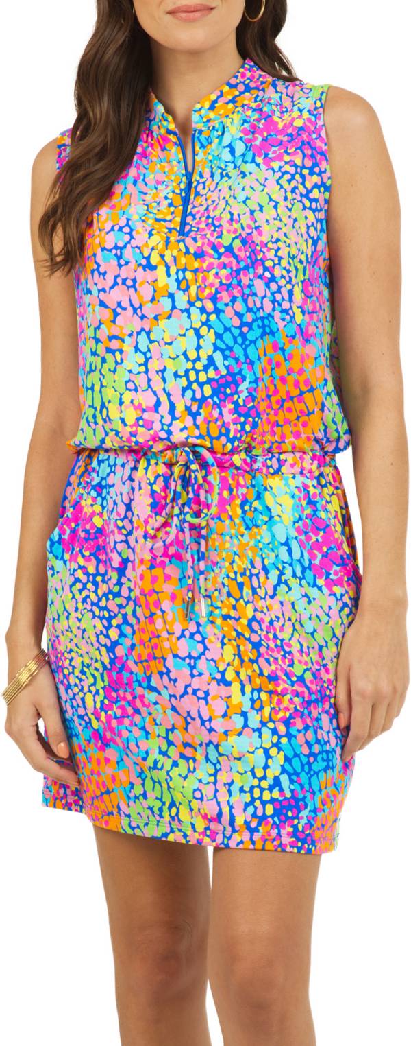 IBKUL Women's Camille Sleeveless Golf Drawstring Dress