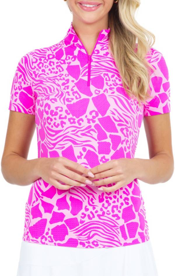 IBKUL Women's Bianca Short Sleeve Mock Neck Golf Sun Shirt product image