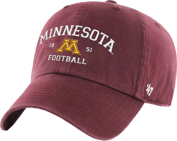 ‘47 Men's Minnesota Golden Gophers Dark Maroon Football Clean Up Adjustable Hat