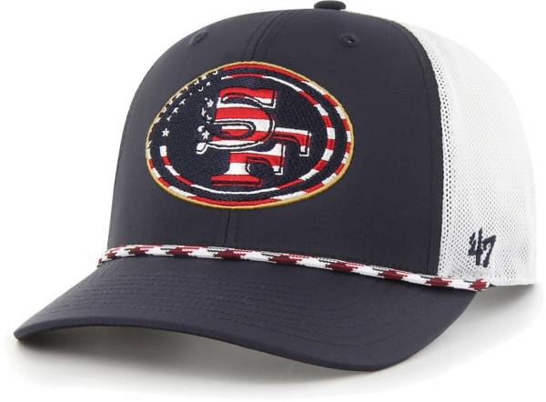 '47 San Francisco 49ers Flag Fill Navy Adjustable Trucker Hat