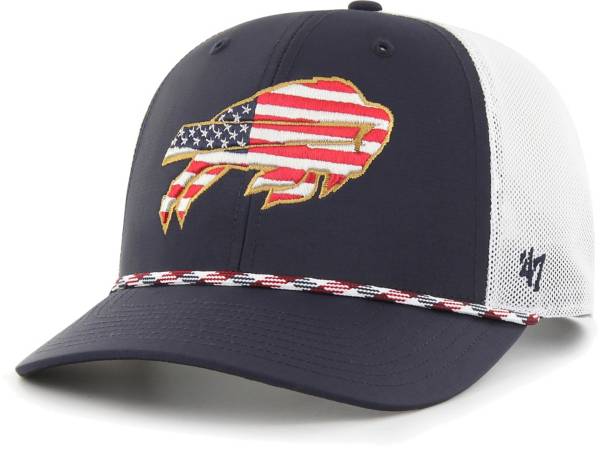 '47 Buffalo Bills Flag Fill Navy Adjustable Trucker Hat