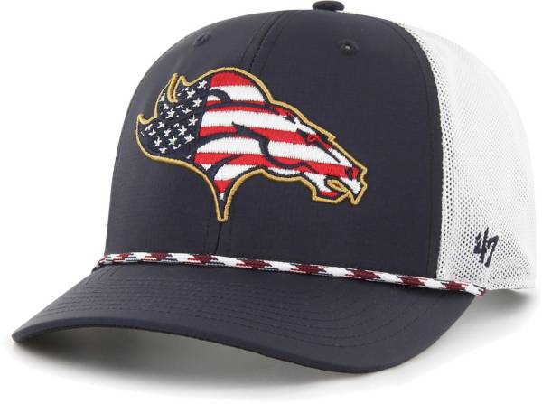 '47 Denver Broncos Flag Fill Navy Adjustable Trucker Hat