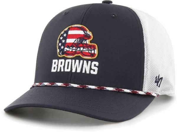 '47 Cleveland Browns Flag Fill Navy Adjustable Trucker Hat product image