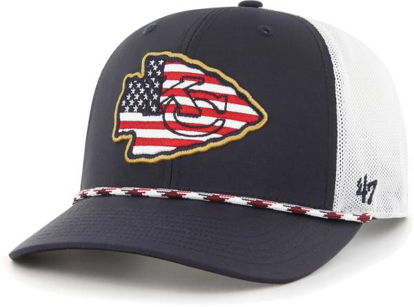 '47 Kansas City Chiefs Flag Fill Navy Adjustable Trucker Hat