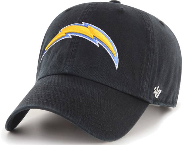 '47 Men's Los Angeles Chargers Clean Up Adjustable Black Hat product image