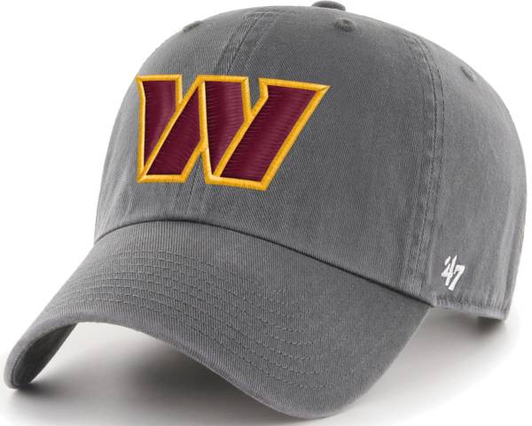 '47 Men's Washington Commanders Clean Up Adjustable Charcoal Hat