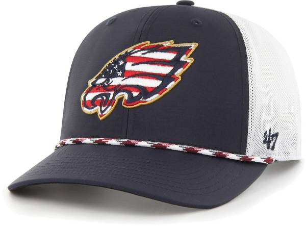 '47 Philadelphia Eagles Flag Fill Navy Adjustable Trucker Hat