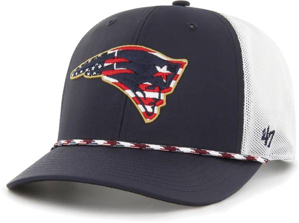 '47 New England Patriots Flag Fill Navy Adjustable Trucker Hat