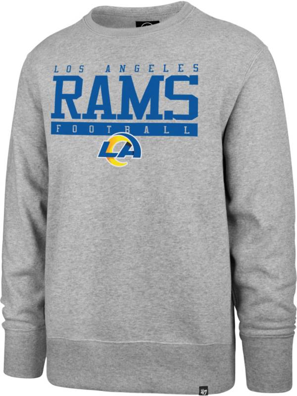 '47 Men's Los Angeles Rams Block Headline Grey Fleece Crew product image