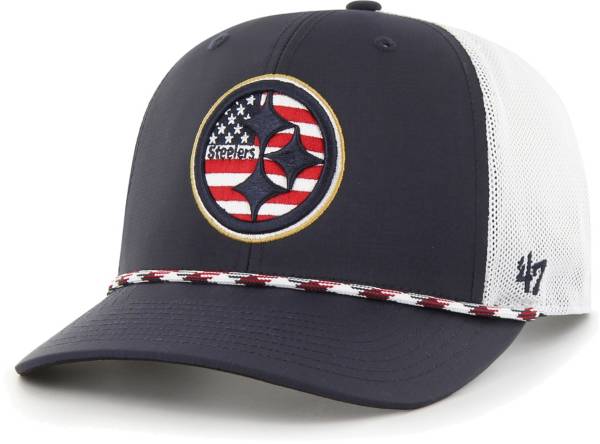 '47 Pittsburgh Steelers Flag Fill Navy Adjustable Trucker Hat