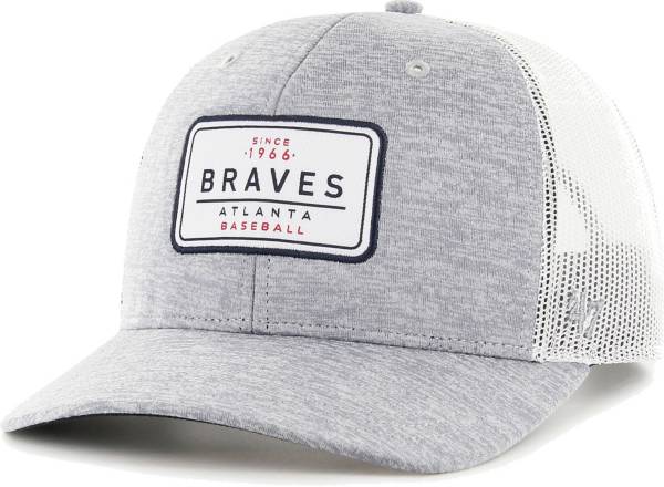 '47 Men's Atlanta Braves Gray Harrington Adjustable Trucker Hat