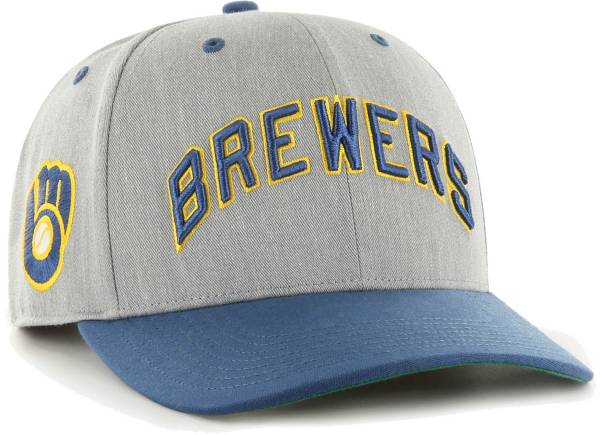 '47 Men's Milwaukee Brewers Gray Flyout Adjustable Hat