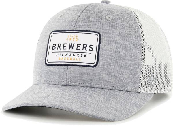 '47 Men's Milwaukee Brewers Gray Harrington Adjustable Trucker Hat