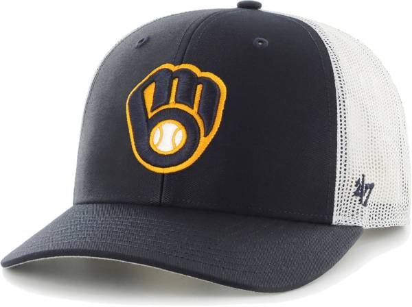 '47 Men's Milwaukee Brewers Navy Adjustable Trucker Hat product image