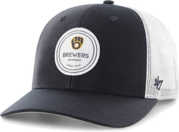 '47 Men's Milwaukee Brewers Navy Dupree Adjustable Trucker Hat