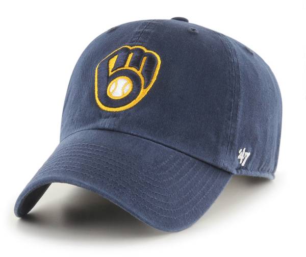 '47 Men's Milwaukee Brewers Navy Clean Up Adjustable Hat