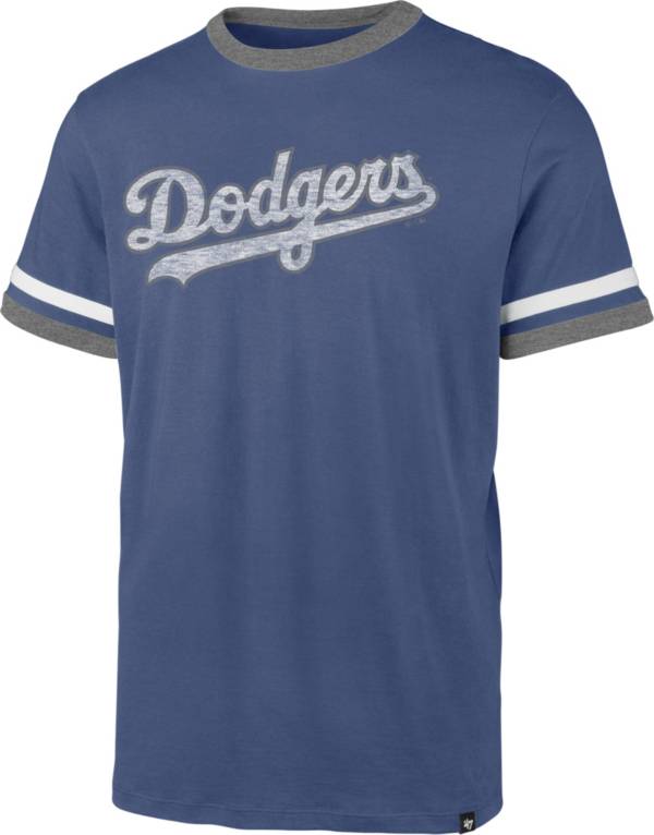 '47 Men's Los Angeles Dodgers Blue Ringer T-Shirt