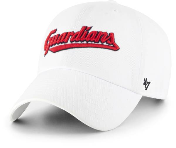 '47 Men's Cleveland Guardians White Clean Up Script Adjustable Hat