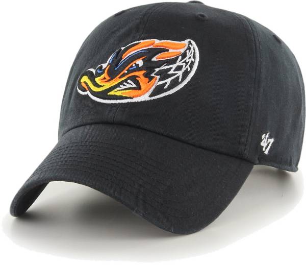 '47 Men's Akron Rubberducks Black Clean Up Adjustable Hat